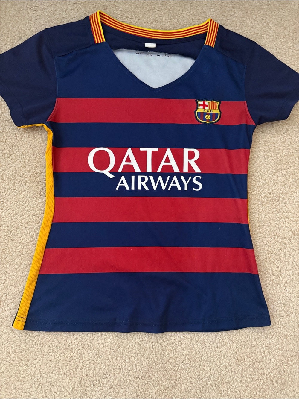 Fc Barcelona Red and Blue Kids Soccer Jersey #10 Messi